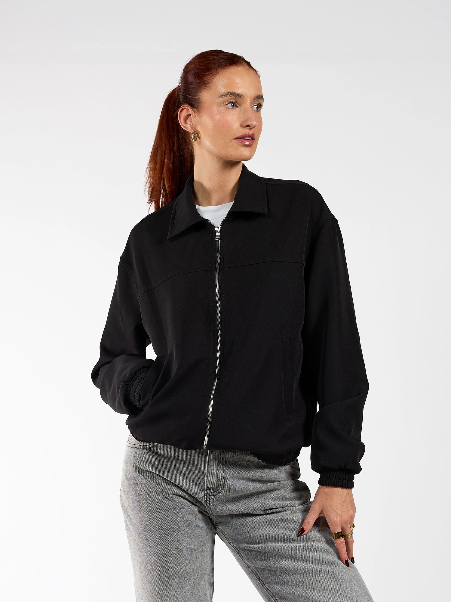 Evy Collar Jacket | Black | Tall