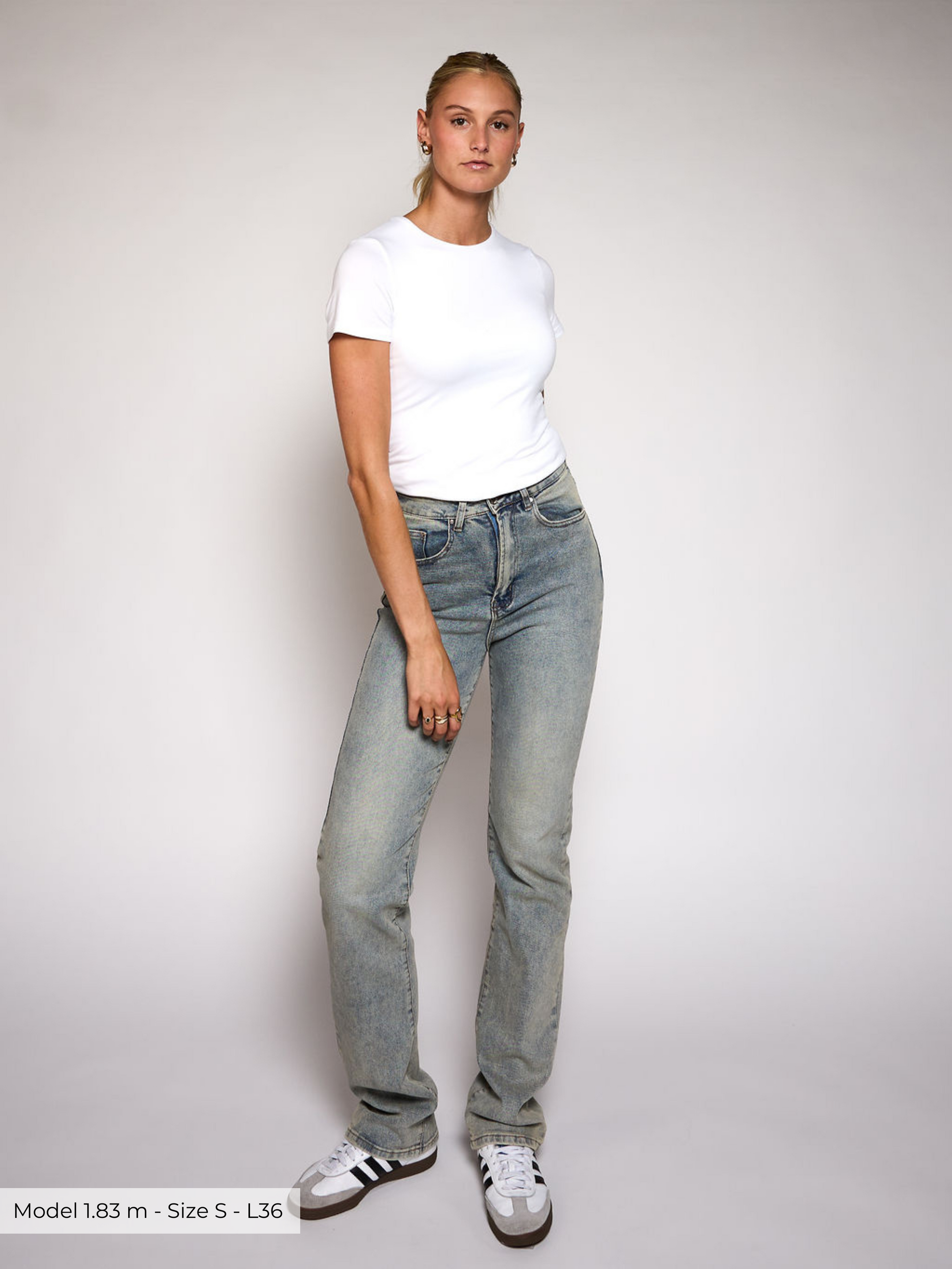 Livia Straight Leg Jeans | Washed Blue | Stretch | Tall