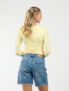 Liza long sleeve top | Butter yellow | Tall