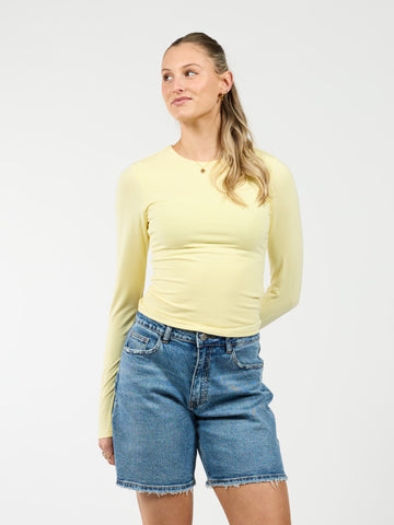 Liza long sleeve top | Butter yellow | Tall