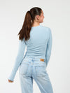 Liza long sleeve top | Light blue | Tall