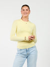 Liza long sleeve top | Butter yellow | Tall