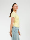Liza short sleeve top | Butter yellow | Tall