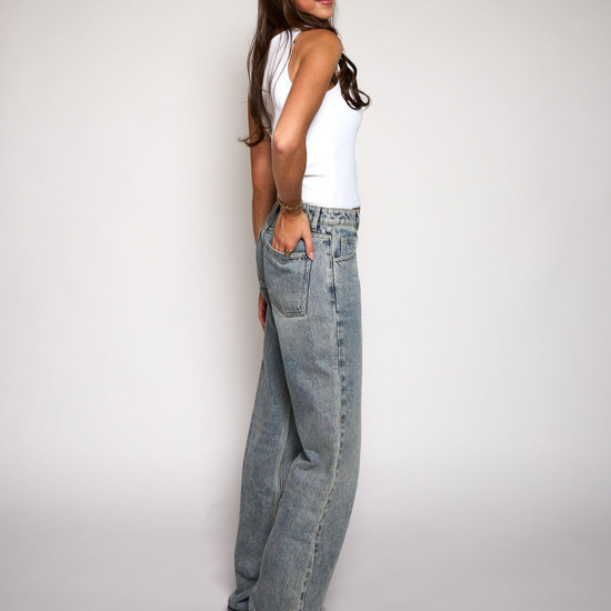 Lola Low Waist Jeans| Vintage Blue | Tall

