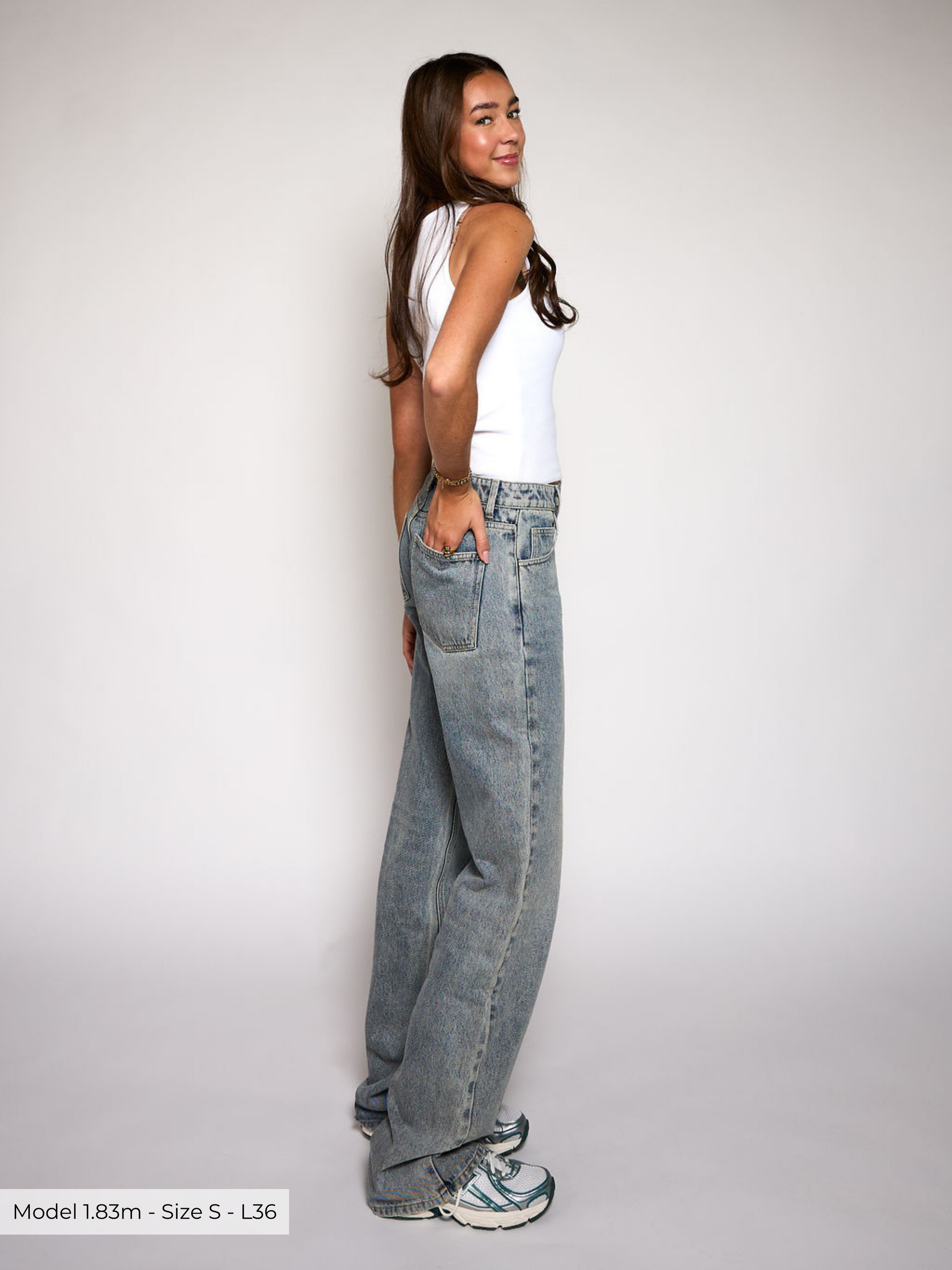 Lola Low Waist Jeans| Vintage Blue | Tall
