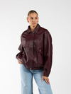 Loua leather jacket | Bordeaux | Tall
