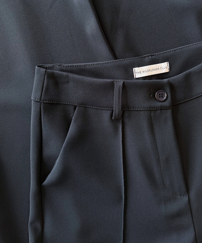 Marley | Wide leg trousers | Navy | Tall