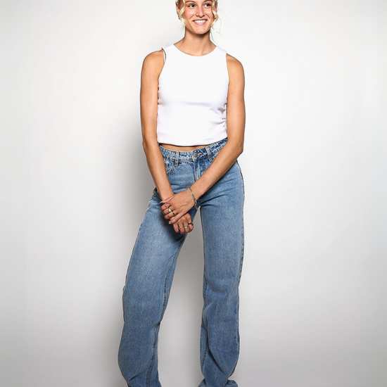 May Wide Leg Jeans | Blue | Tall