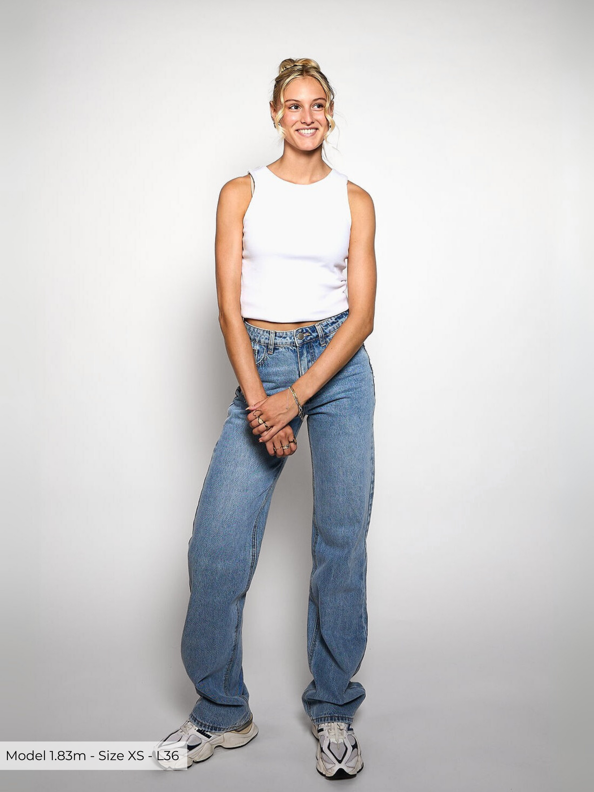 May Wide Leg Jeans | Blue | Tall