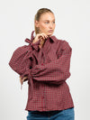 Millie blouse | Red checked | Tall