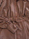 Millie blouse | Brown checked | Tall