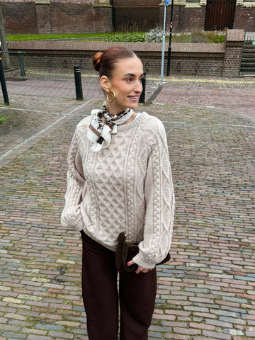 Mira Cable Knit | Beige | Tall