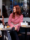 Nine Tee | Flared Sleeve | Striped White Red | Tall