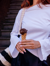 Nine Tee | flared sleeve | Tall | White