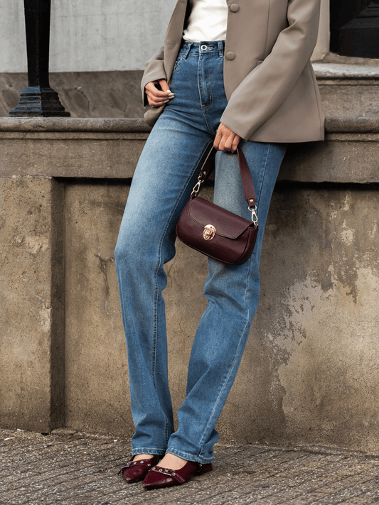 Lizza Mid Waist Jeans | Ocean blue | Stretch | Tall