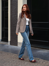 Lizza Mid Waist Jeans | Ocean blue | Stretch | Tall