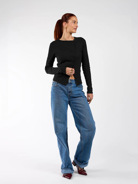 Nala Button Top | Tall | Black