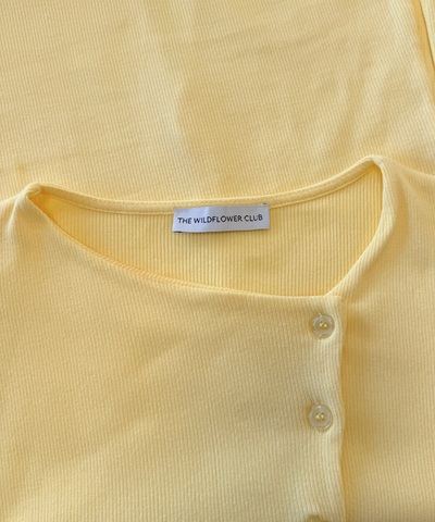 Nala top met knopen | Tall | Geel