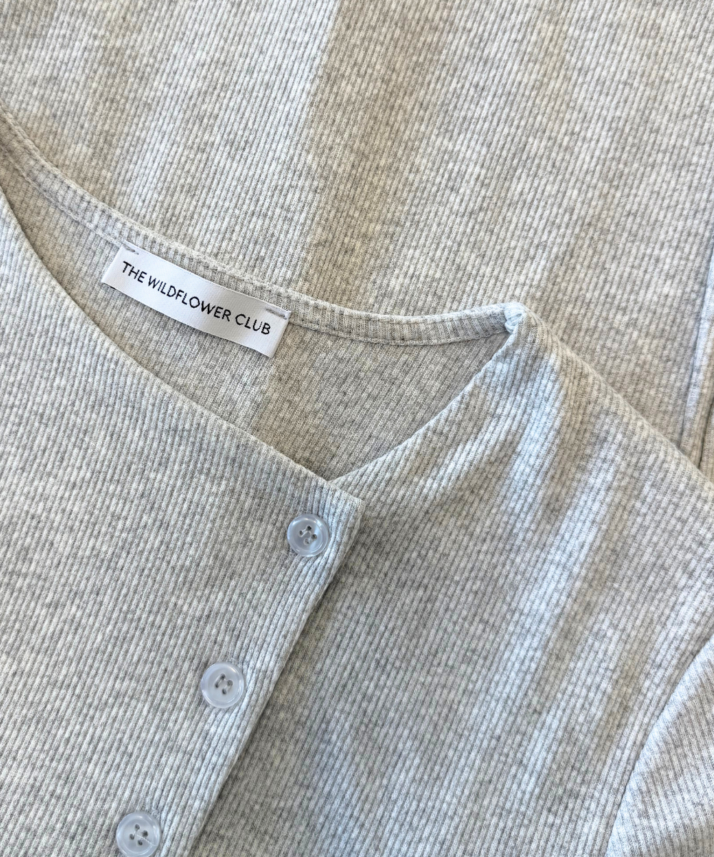 Nala top met knopen | Tall | Grijs