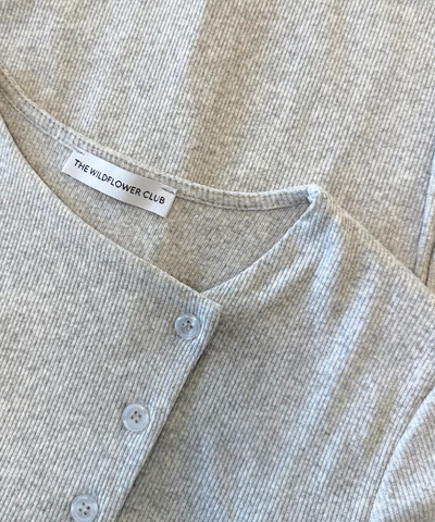 Nala top met knopen | Tall | Grijs