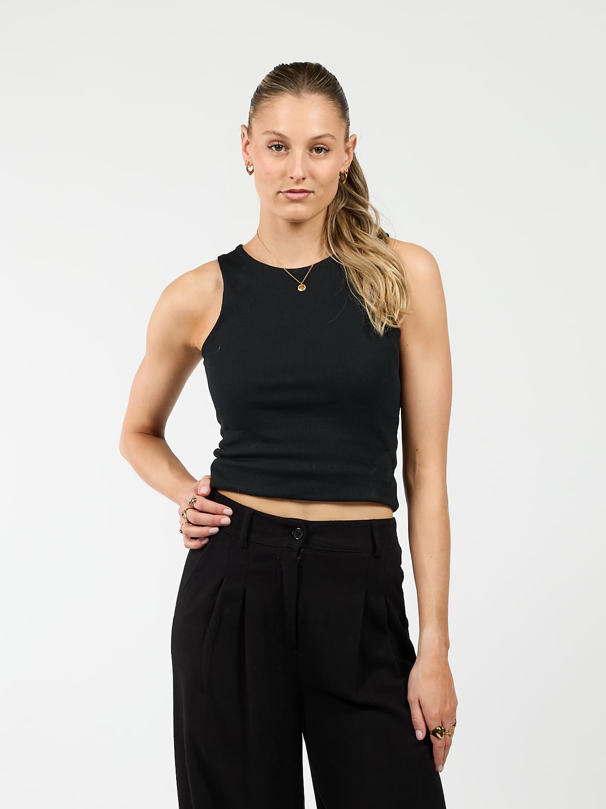 Basic Tank Top Noa | Black | Tall