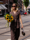 Loes vest with belt | Brown | Tall