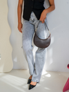 Lizza Mid Waist Jeans | Light grey | Stretch | Tall
