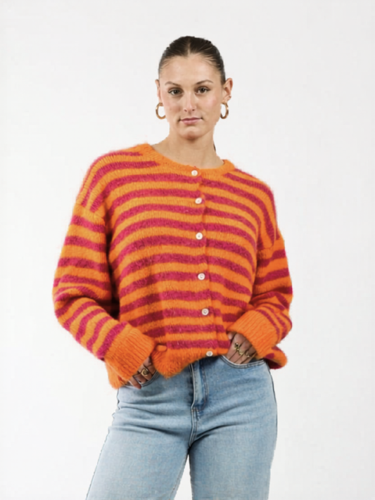 Vive Vest | Orange pink striped | Tall