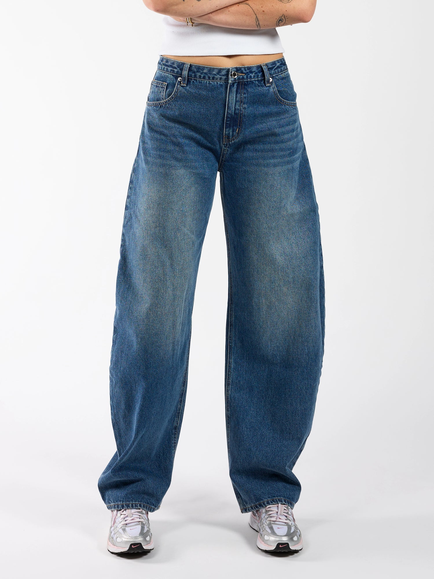 Rae Balloon Jeans | Mid-waist | Ocean blue | Tall