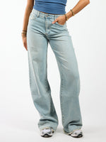 Roxy | Mid Waist Super Wide Leg Jeans | Light Blue | Stretch | Tall
