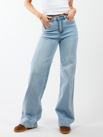 Sassy | Super Wide Leg Jeans | Stretch | Blue | Tall