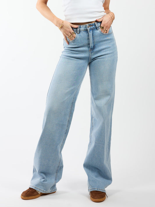 Sassy | Super Wide Leg Jeans | Stretch | Blue | Tall