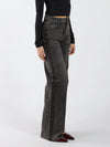 Sassy | Super Wide Leg Jeans | Diamond Stripes | Stretch | Washed Black | Tall