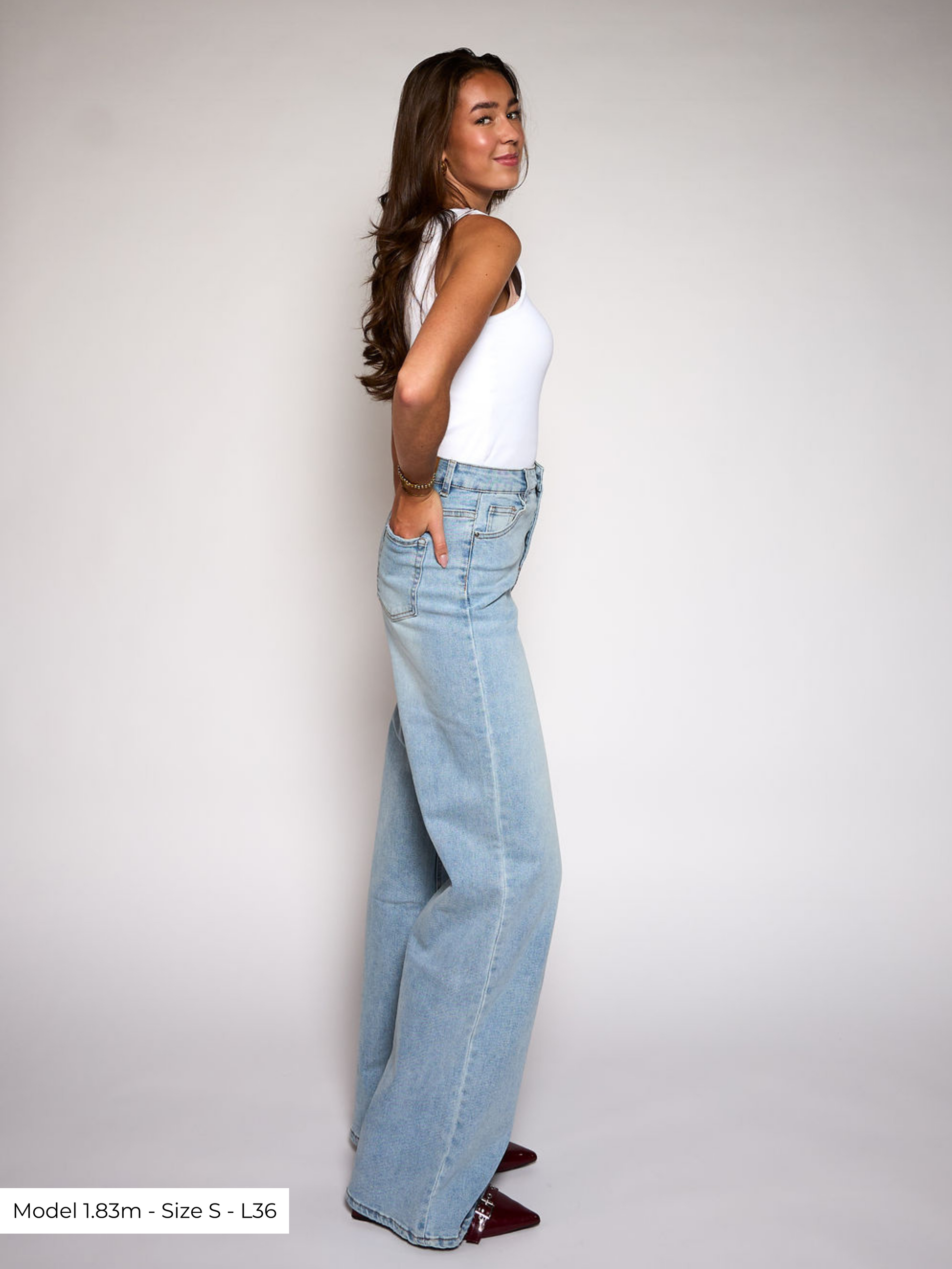 Sassy jeans blauw - TALL wide leg jeans