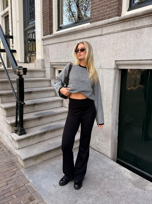 Mary | Flared pants | Tall | Zwart