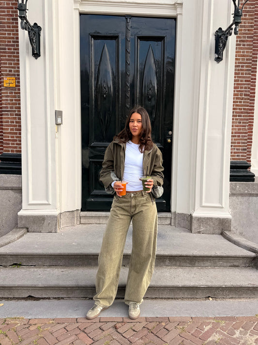 Rae Balloon Jeans | Mid-waist | Green | Tall