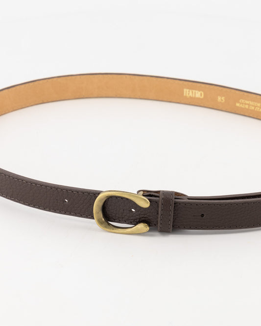Cece belt brown | golden buckle