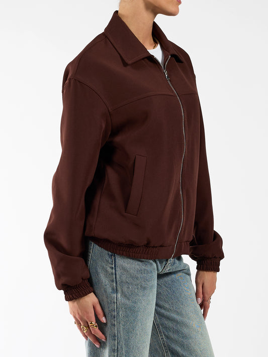 Evy Collar Jacket | Brown | Tall
