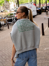 Wildflower Sweater | Grey with green print | Tall