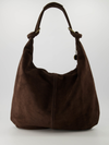 Bag Suez | Suede | Dark brown