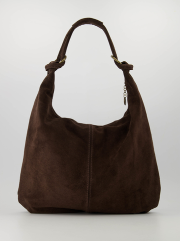 Bag Suez | Suede | Dark brown