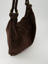 Bag Suez | Suede | Dark brown