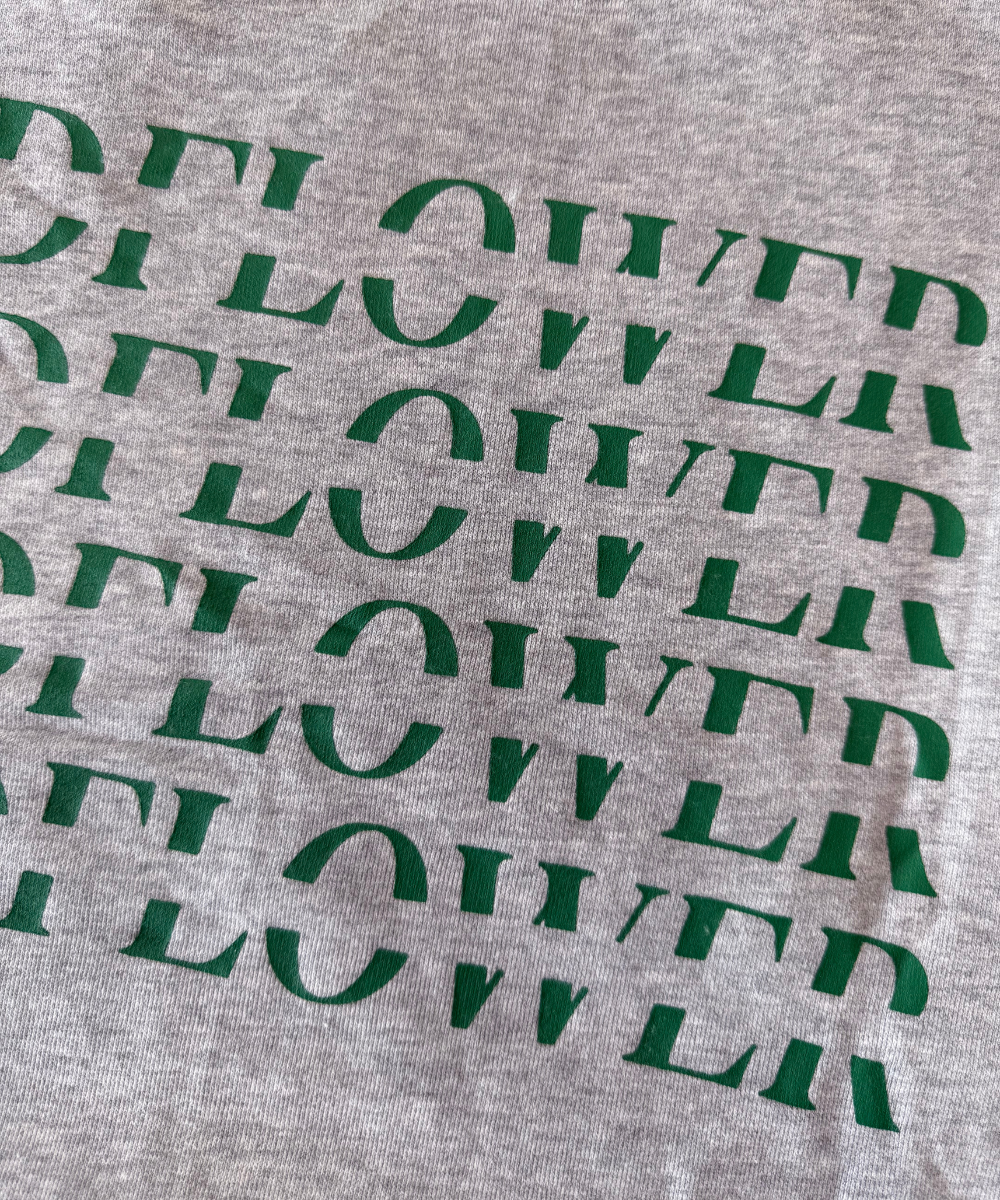 Wildflower Sweater | Grey with green print | Tall