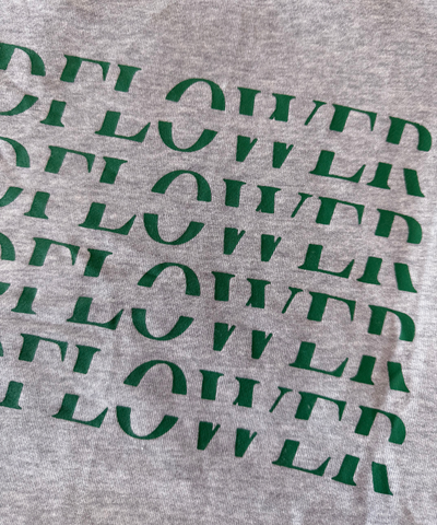Wildflower Sweater | Grey with green print | Tall