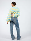 Leah Knit | Gestreept blauw geel | Tall