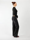 Maddy Wide Leg Jeans | Washed Black | Stretch | Tall