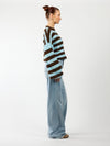 Leah Knit | Striped Blue Brown | Tall