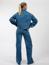 Indy | Mid Waist Wide Leg Jeans | Blue | Stretch | Tall