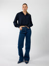 Maddy Wide Leg Jeans | Dark blue | Stretch | Tall