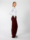 Romi Pantalon | Mid-waist | Bordeaux | Tall